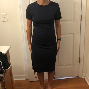 Navy blue fitted dress